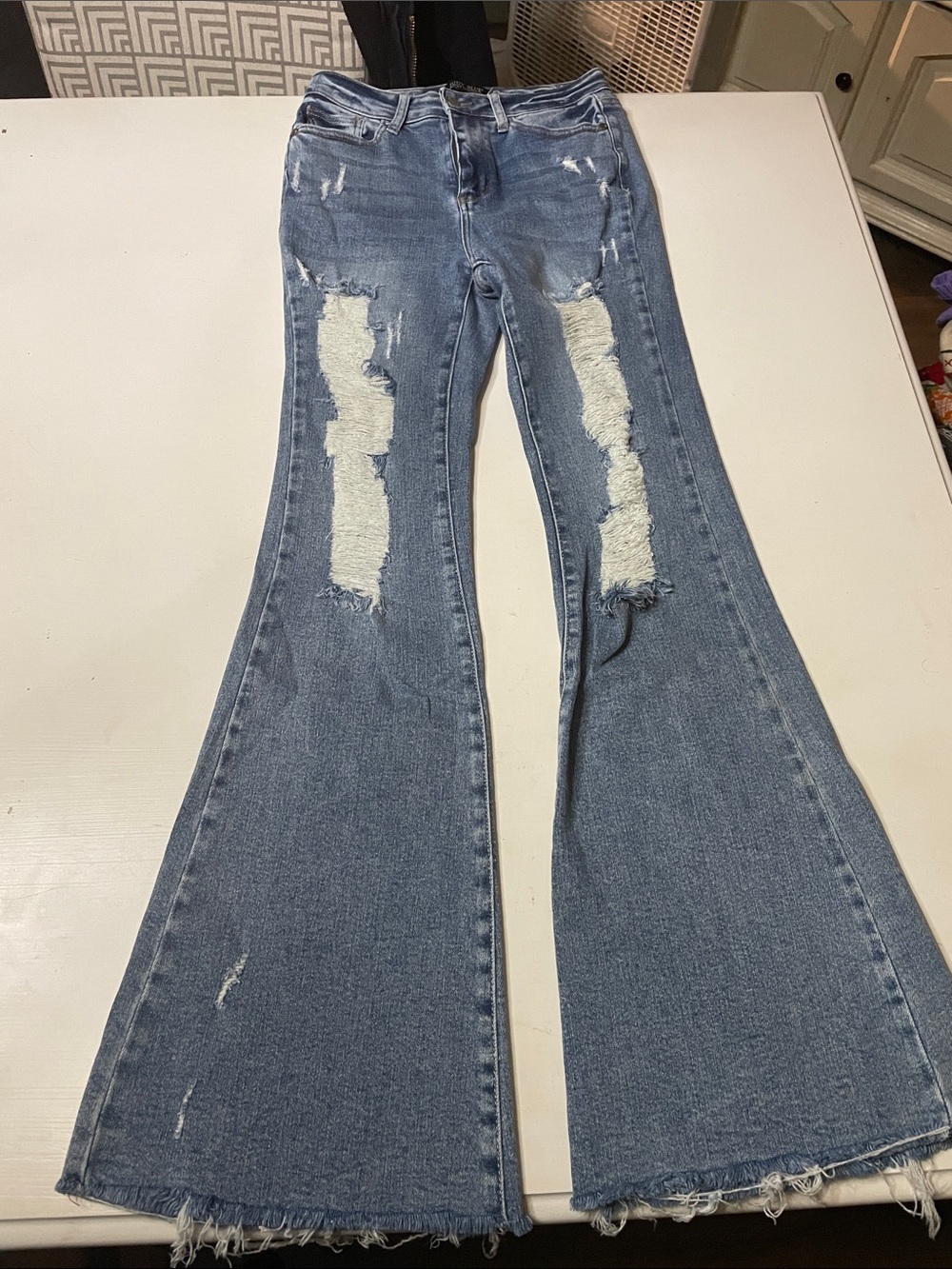 Judy Blue distressed flare fit size 3